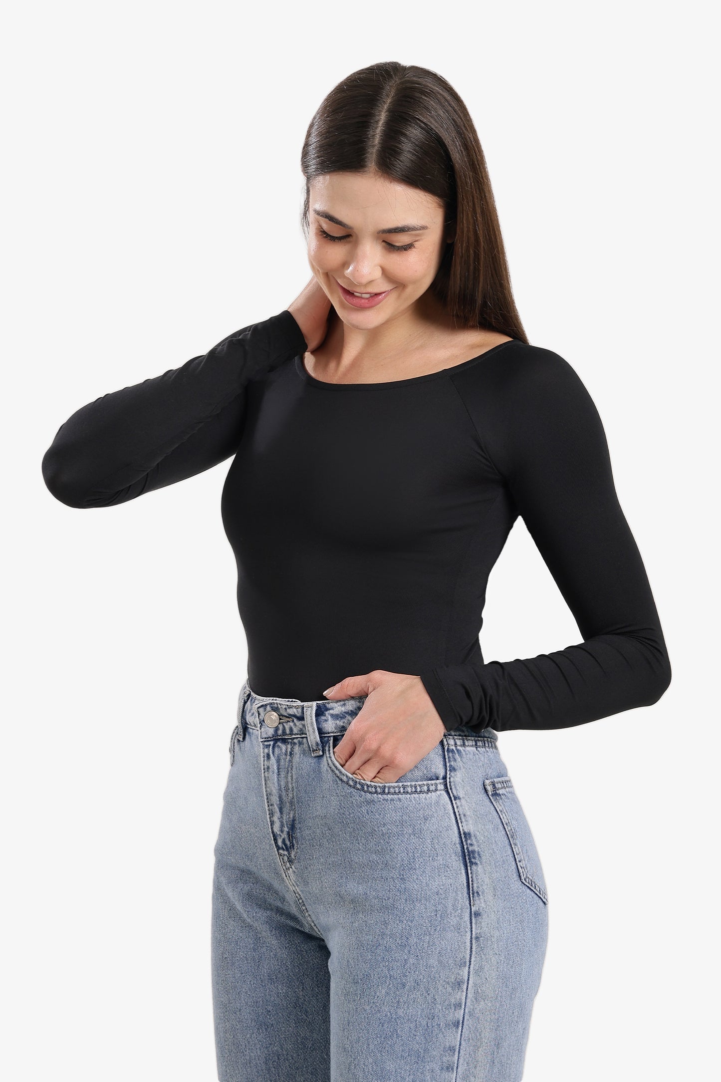 Bodysuit with Thumbhole Cuffs