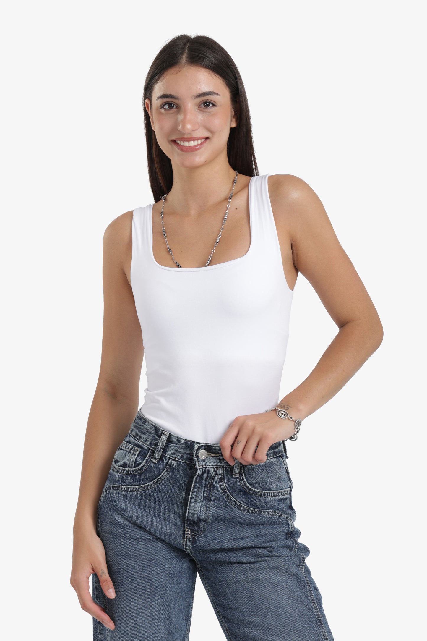 بودي سوت ميكروفايبر برقبة مربعة