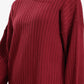 Mock Neck Ribbed Pullover