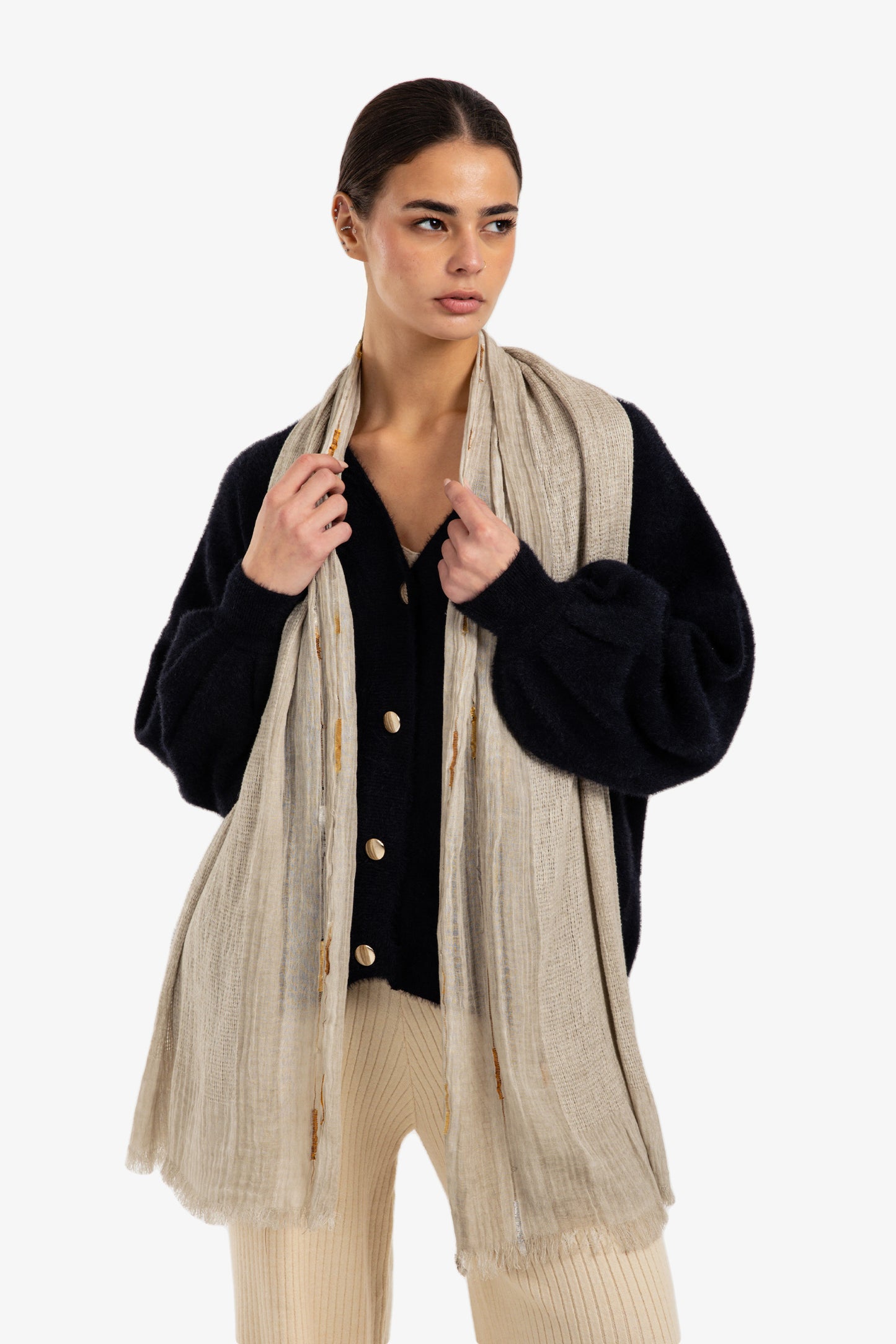 Perforated Rectangular Scarf