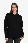 Ribbed-Trim Knit Pullover