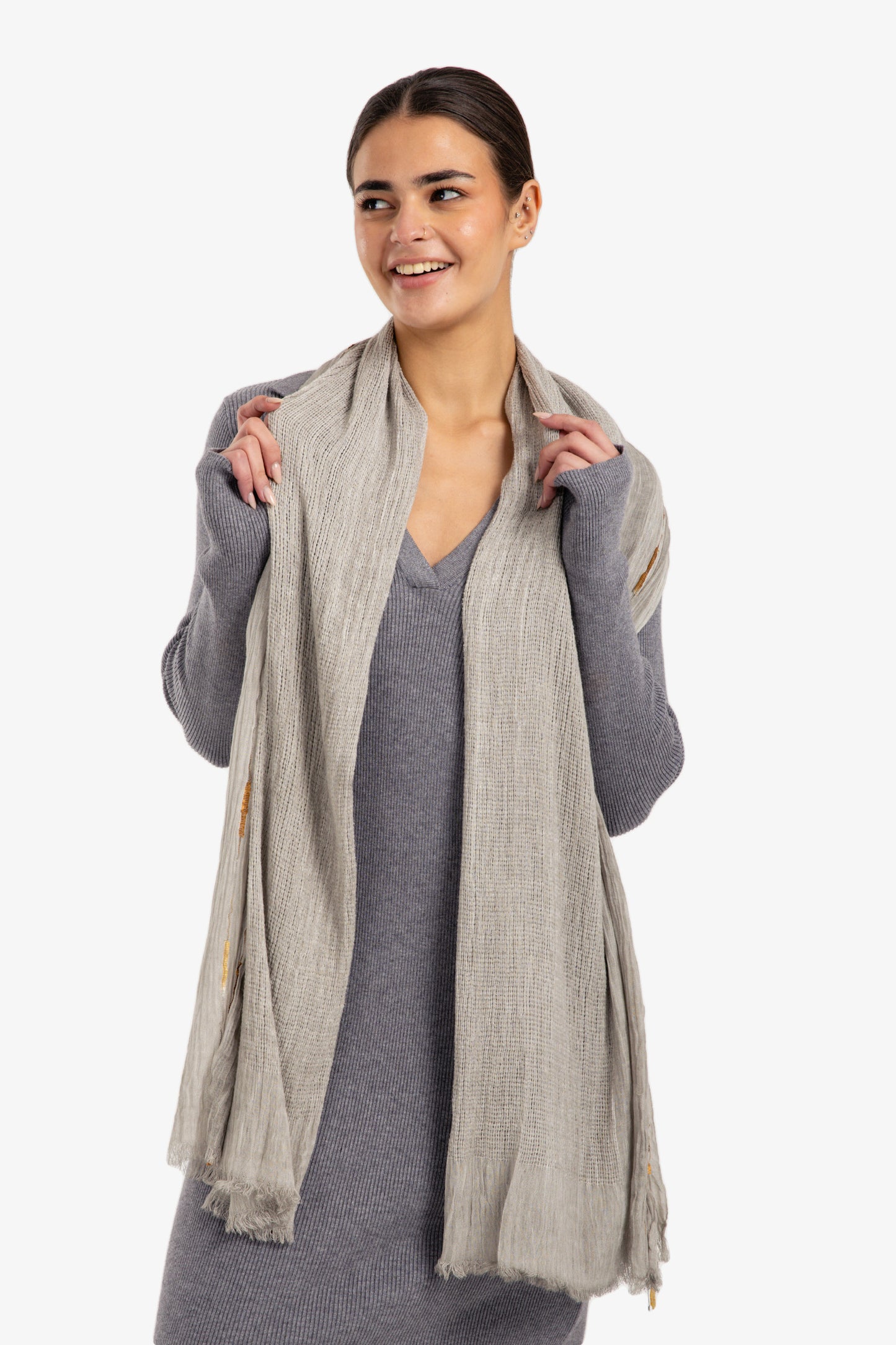 Perforated Rectangular Scarf