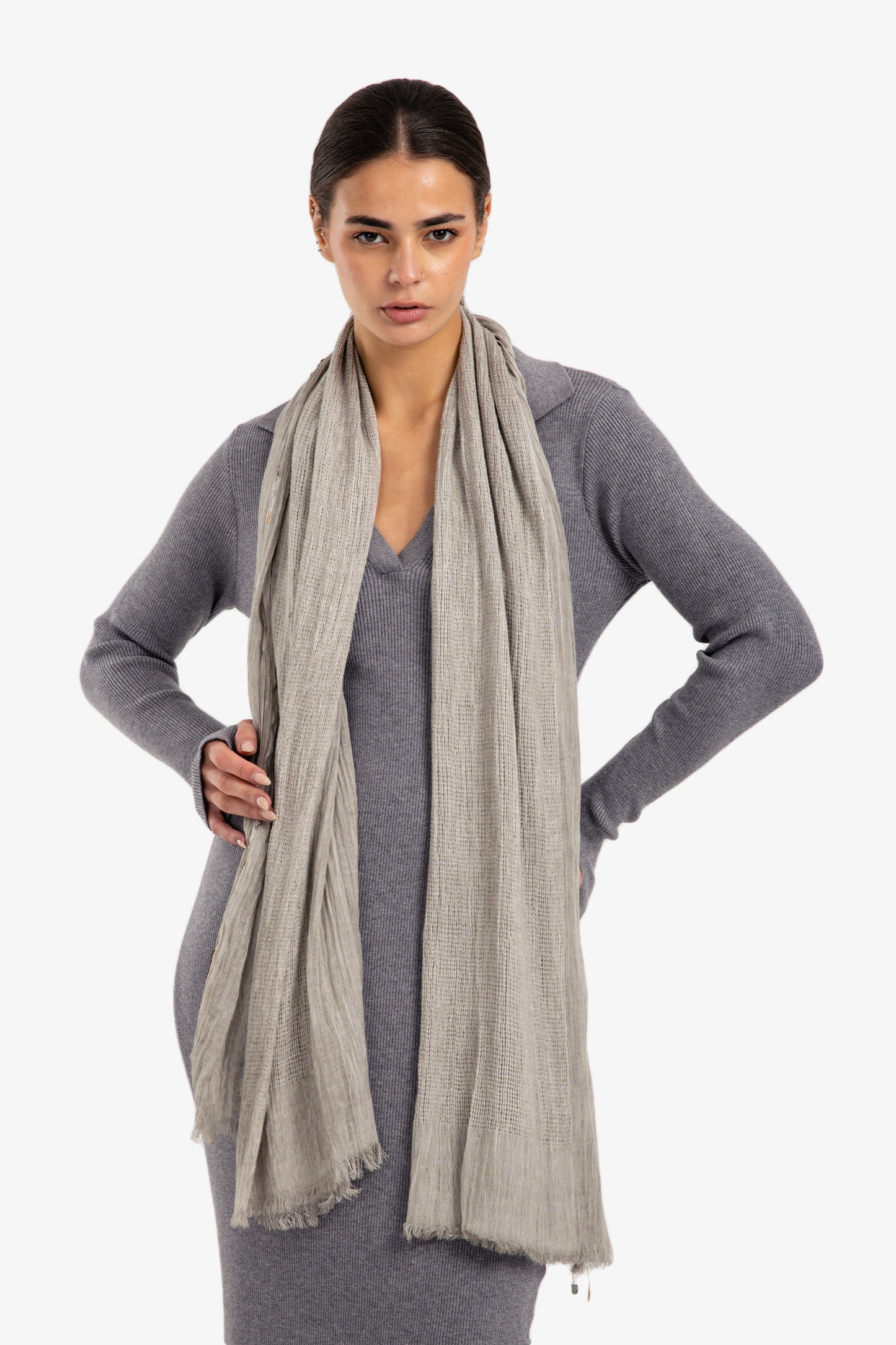 Perforated Rectangular Scarf