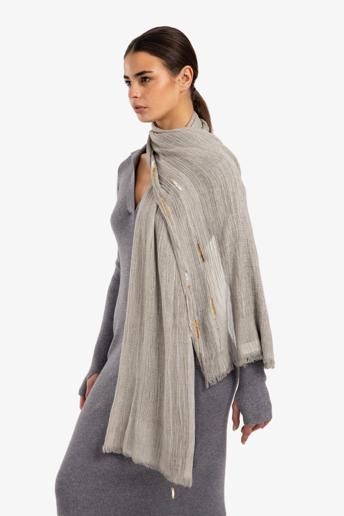Perforated Rectangular Scarf