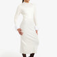 Midi Fur Cuff Dress