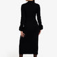Midi Fur Cuff Dress