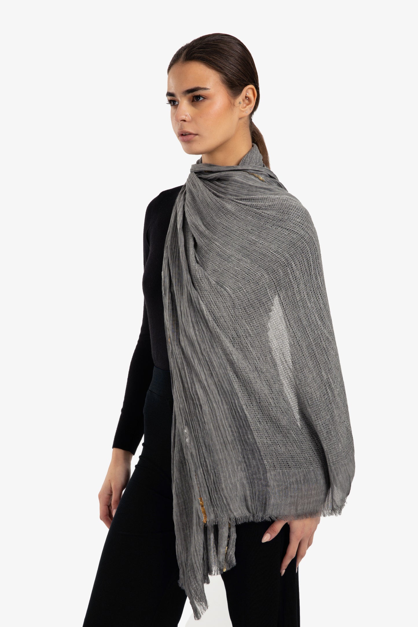 Perforated Rectangular Scarf