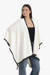 Colored Trim Poncho