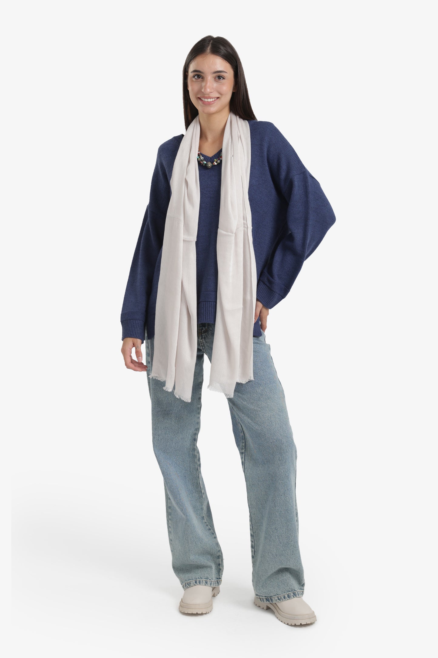 Ribbed Rectangular Scarf