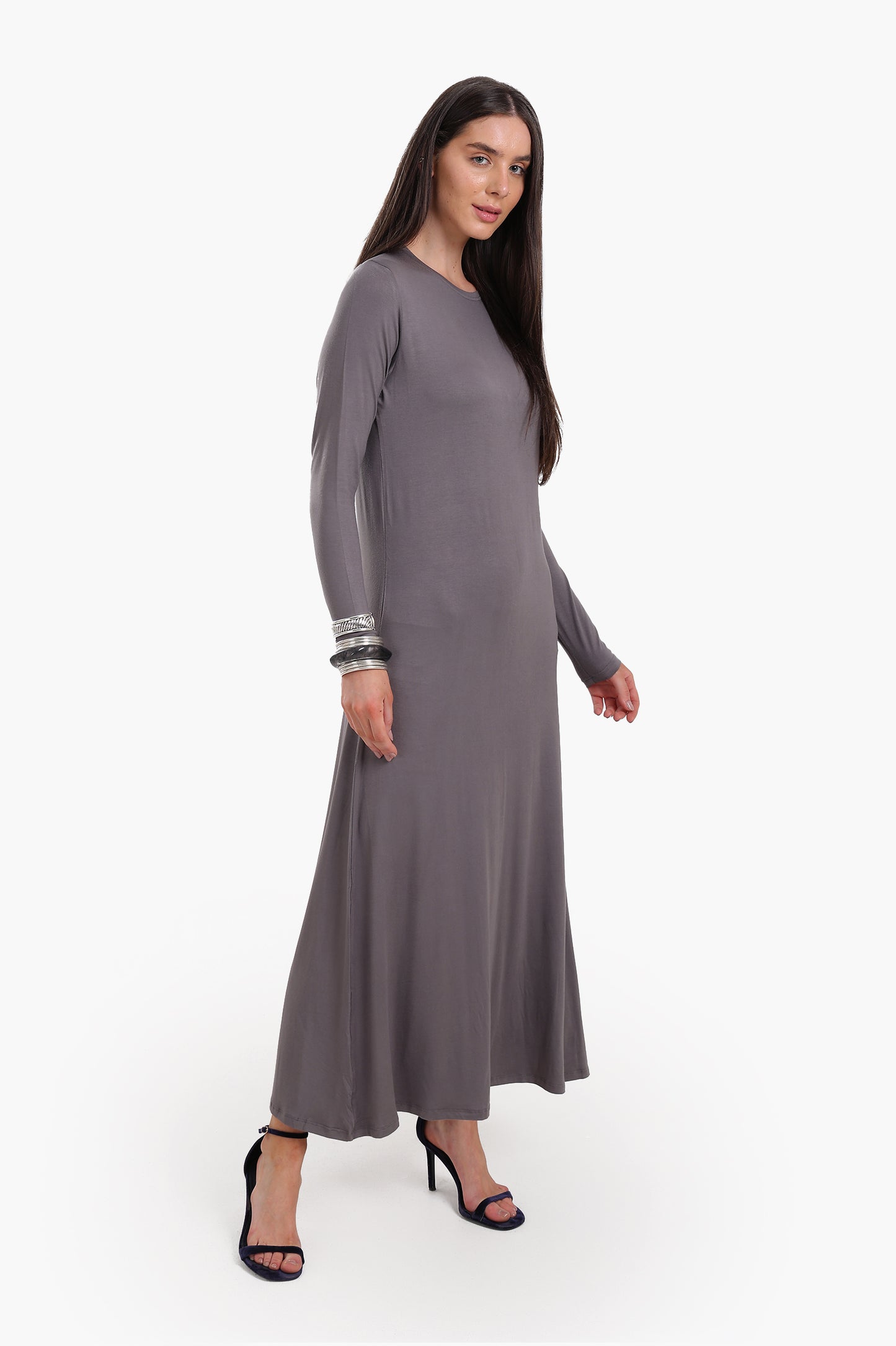 فستان ماكسي سادة بكم