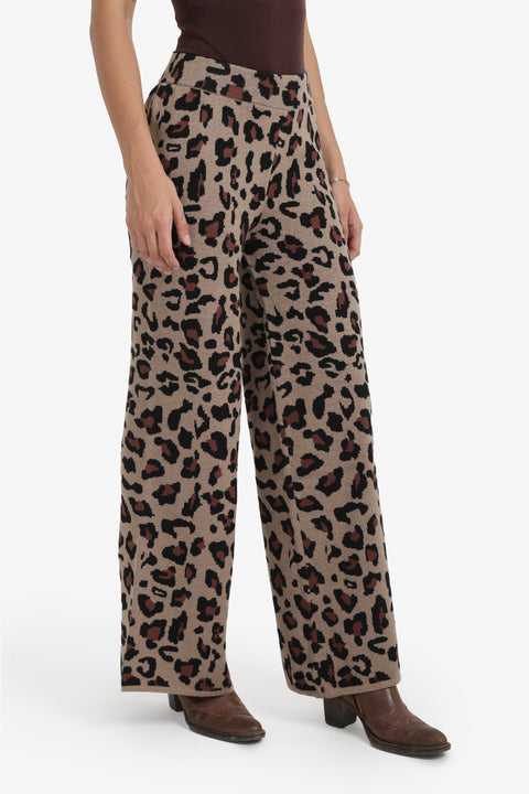 Leopard Flare Pants
