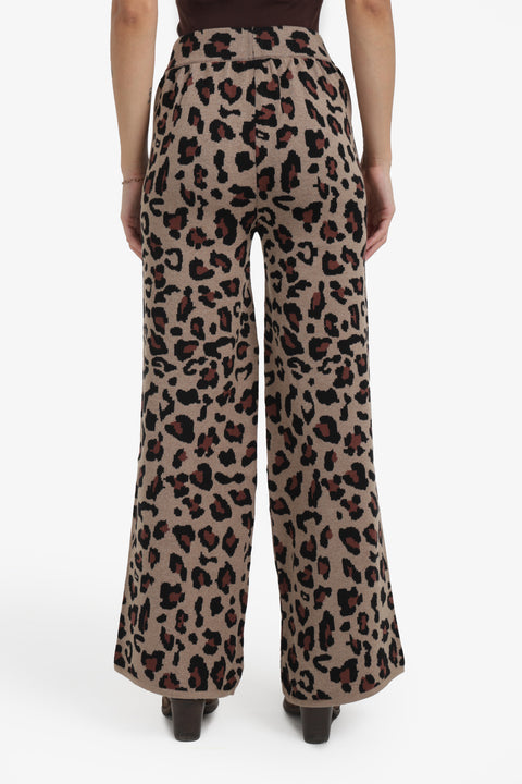 Leopard Flare Pants