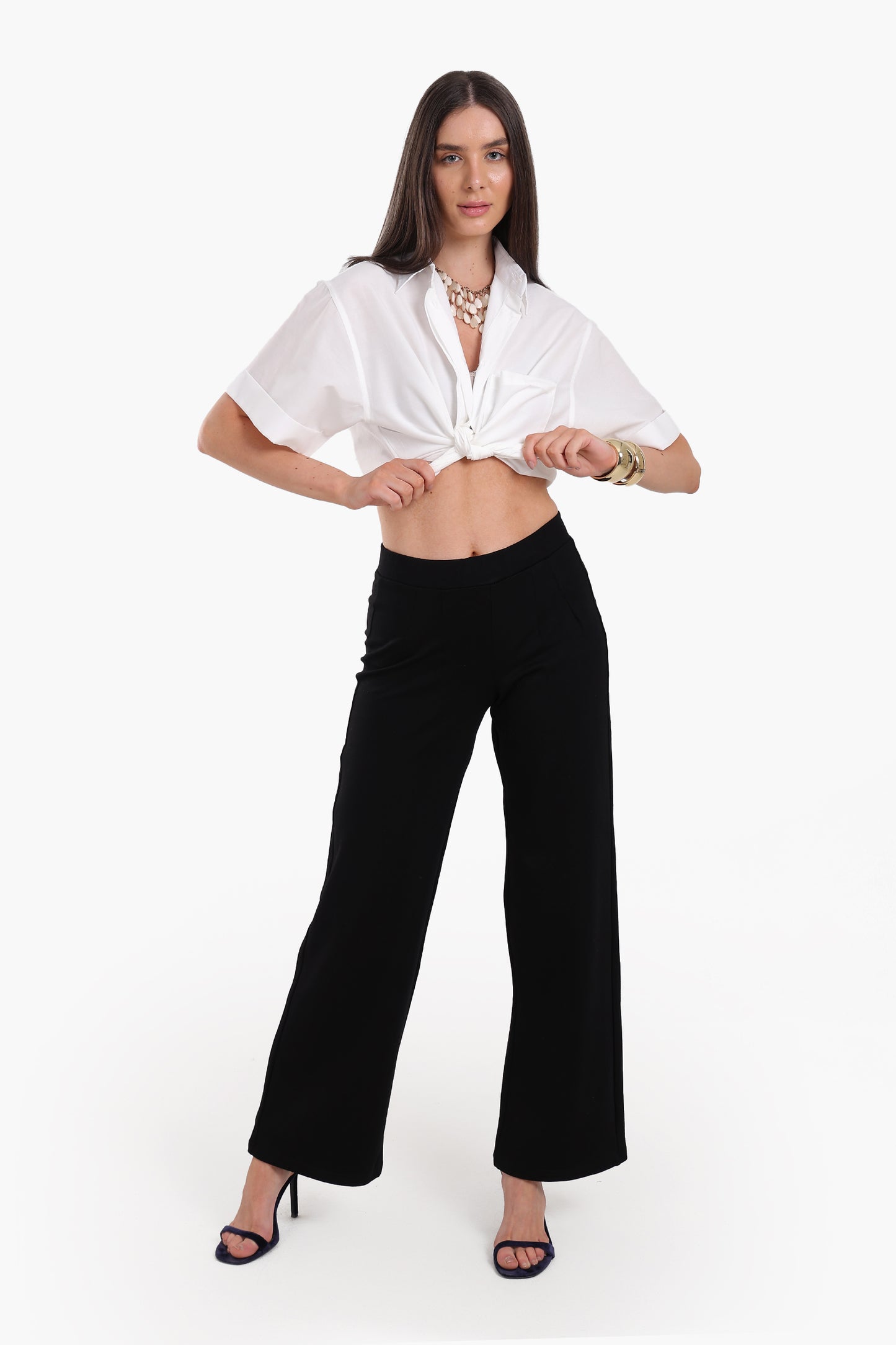 بنطلون جيرسي أسود