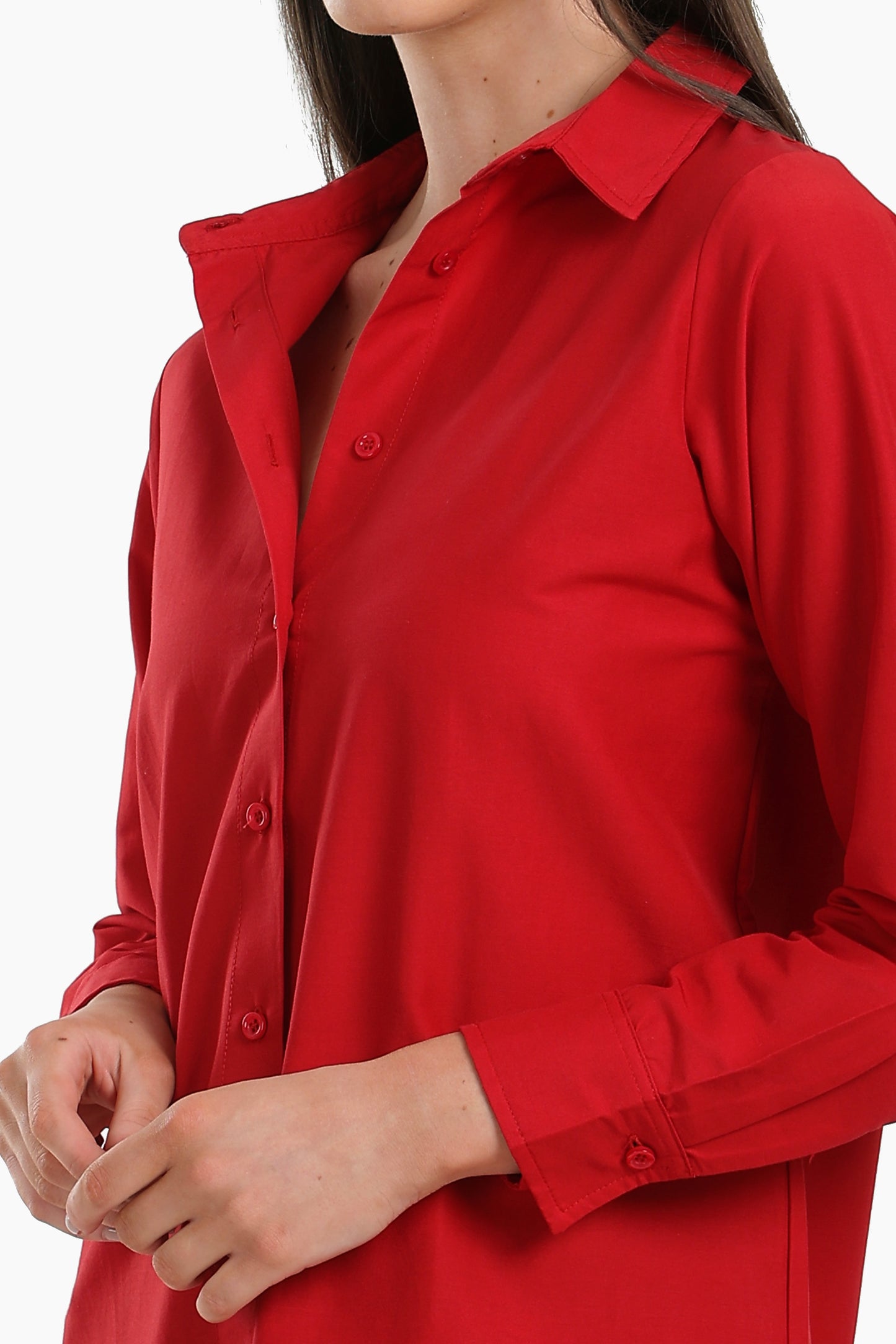 قميص طويل سادة بكم