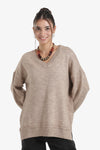 Ribbed V-Neck Pullover
