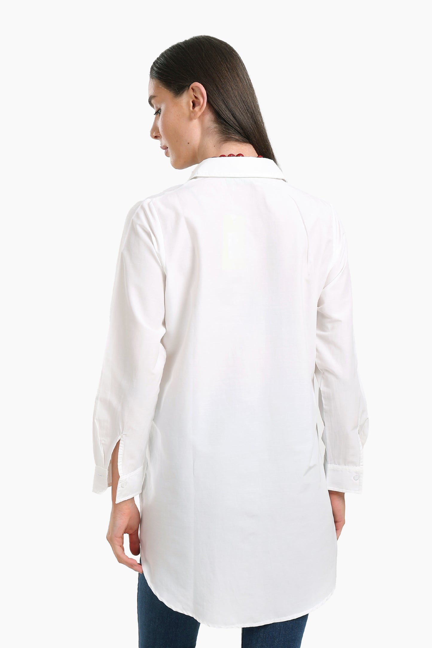 قميص طويل سادة بكم