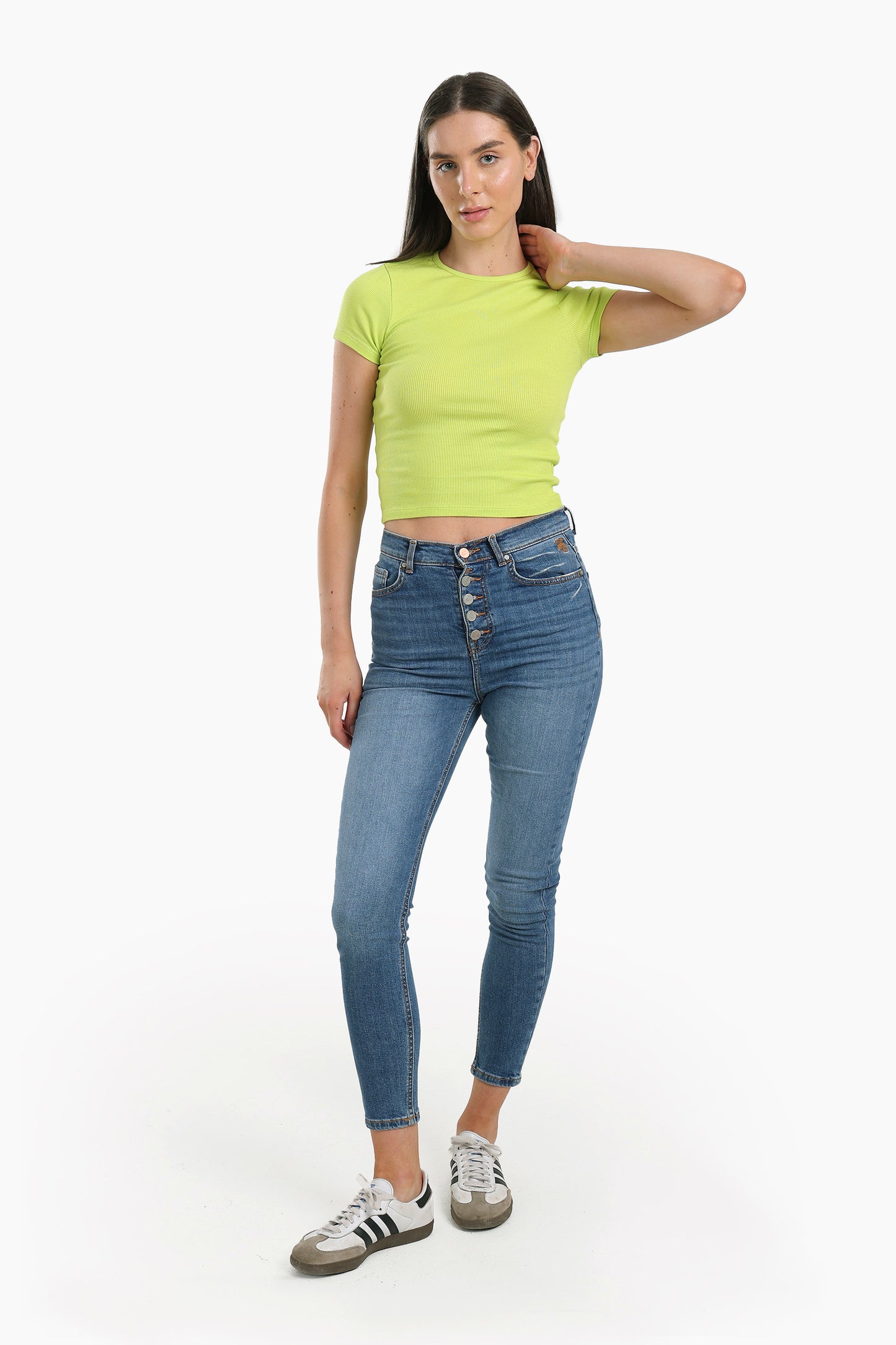 5 Buttons Closure Skinny Jeans