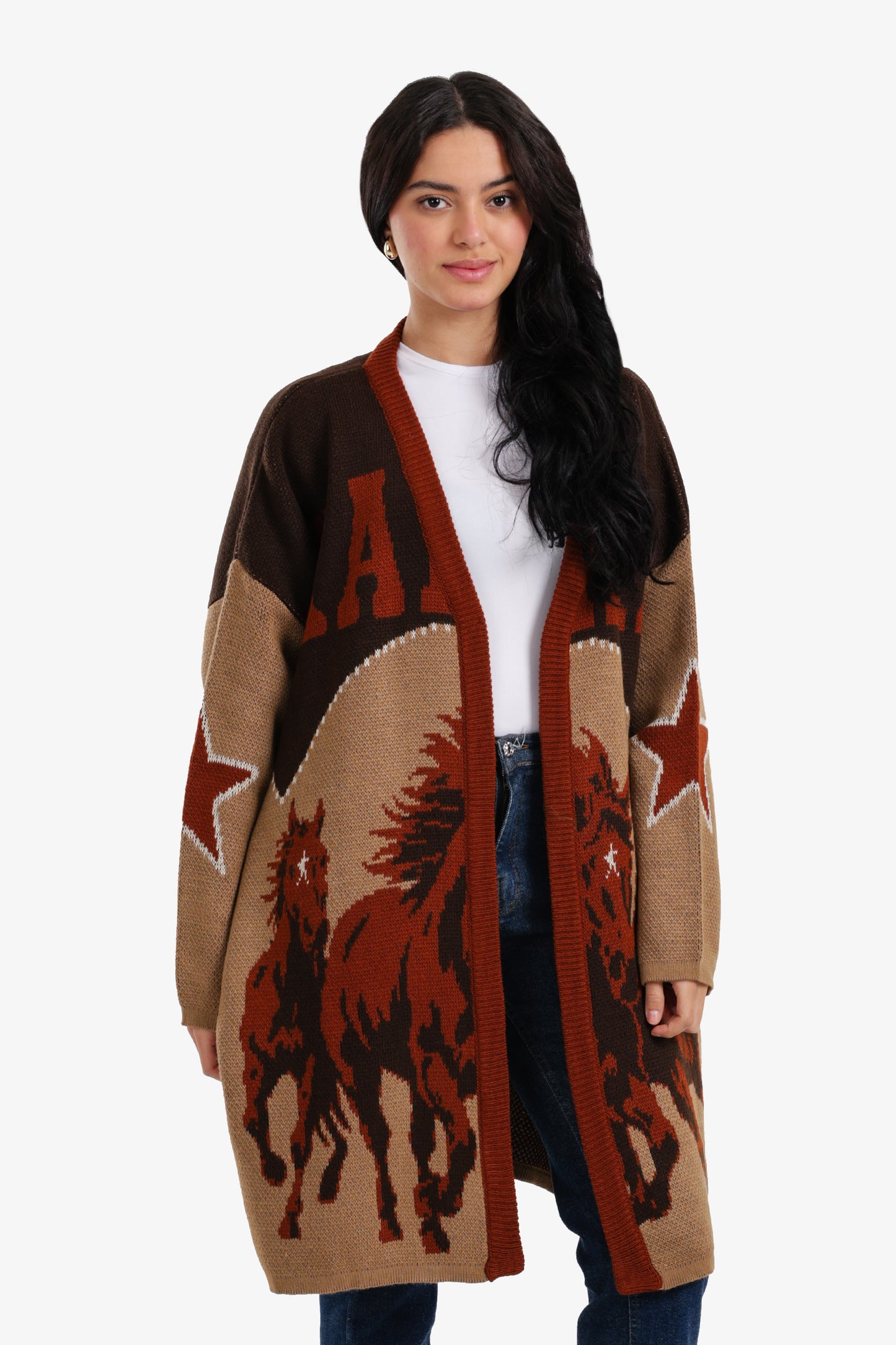 كارديجان مفتوح بطابع غربي