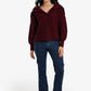 Puff-Sleeve Ribbed Pullover