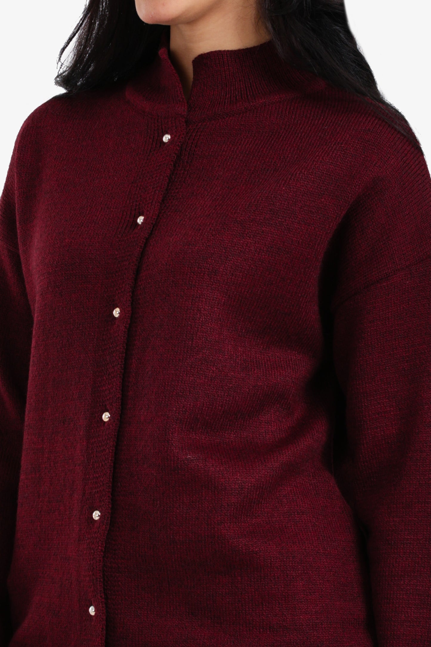 Knit Button-Front Cardigan