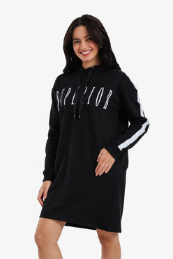 Hooded Lounge Sweatshirt Dress