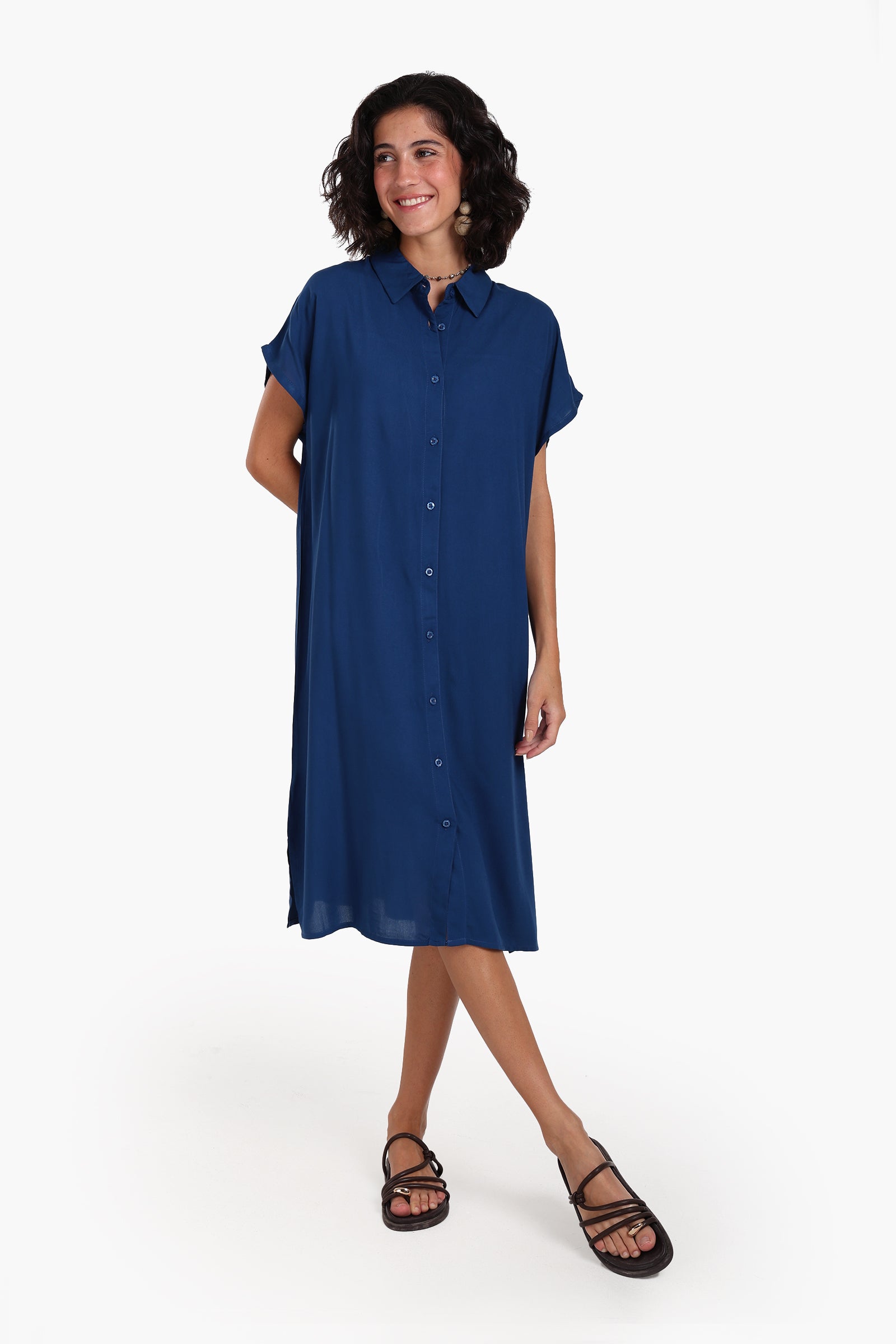 فستان نص كم متوسط الطول 