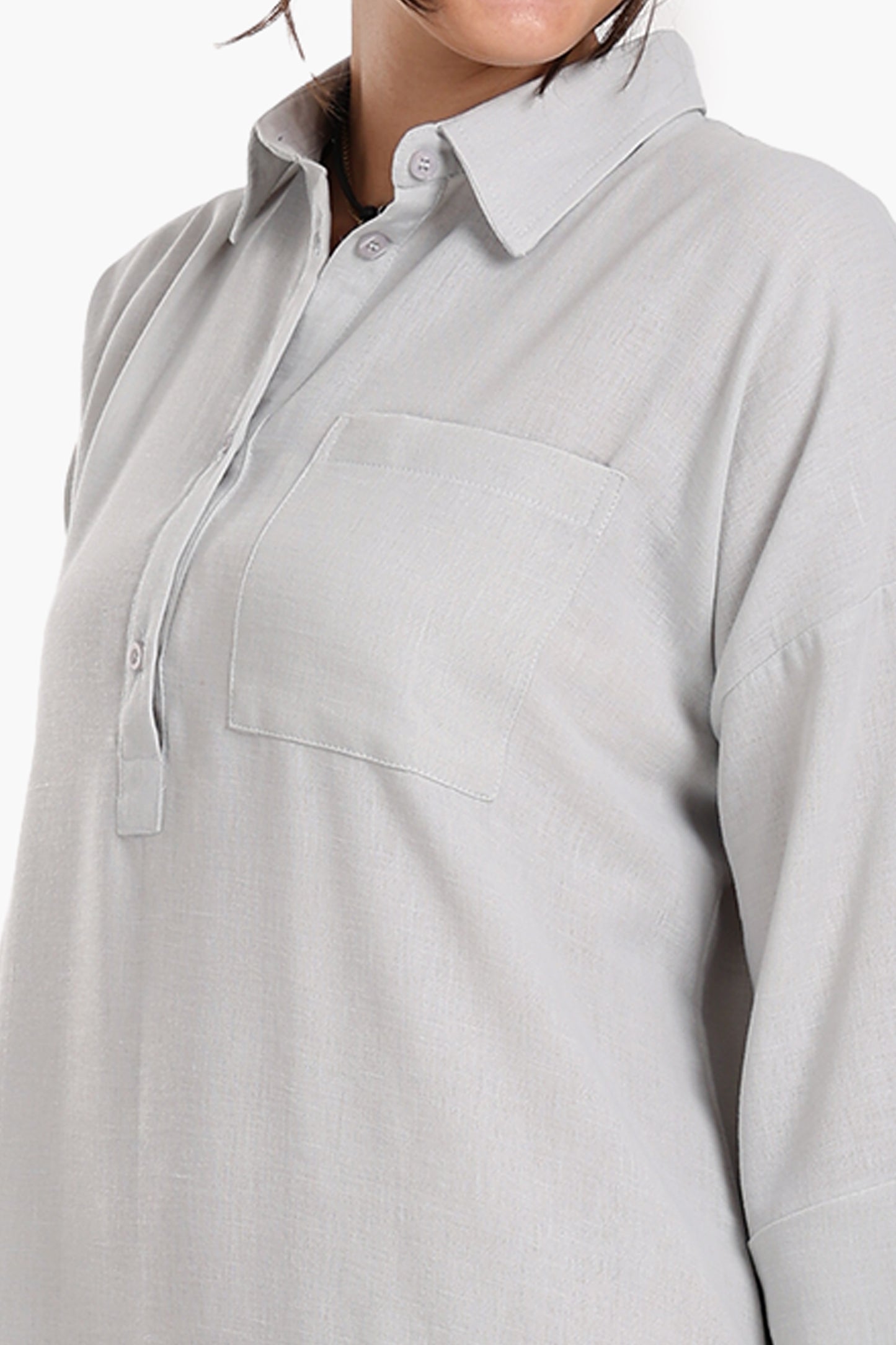 فستان متوسط الطول بأكمام 3/4