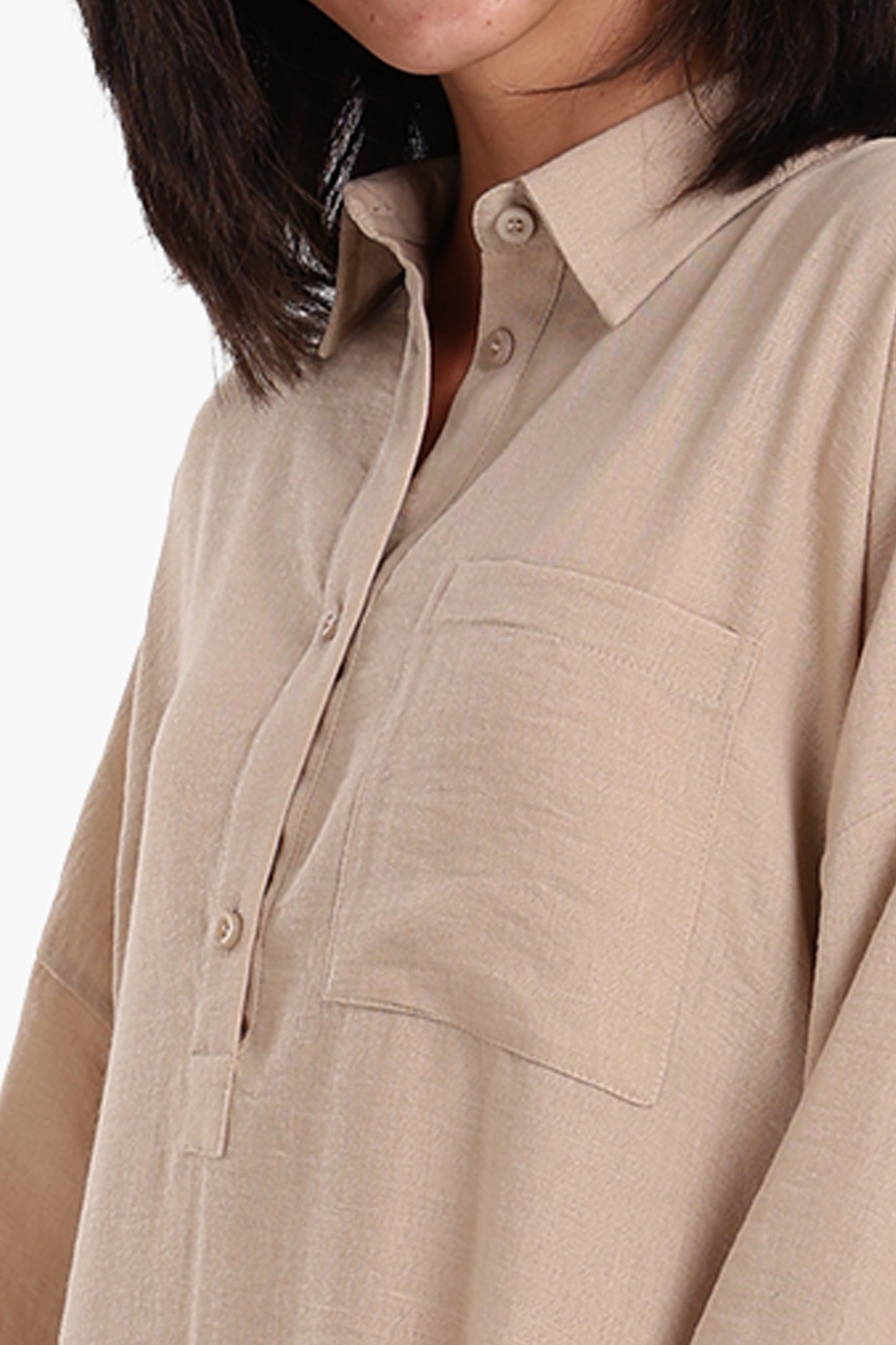 فستان متوسط الطول بأكمام 3/4