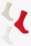 Ribbed Folded Cuff Socks - 3 Pairs