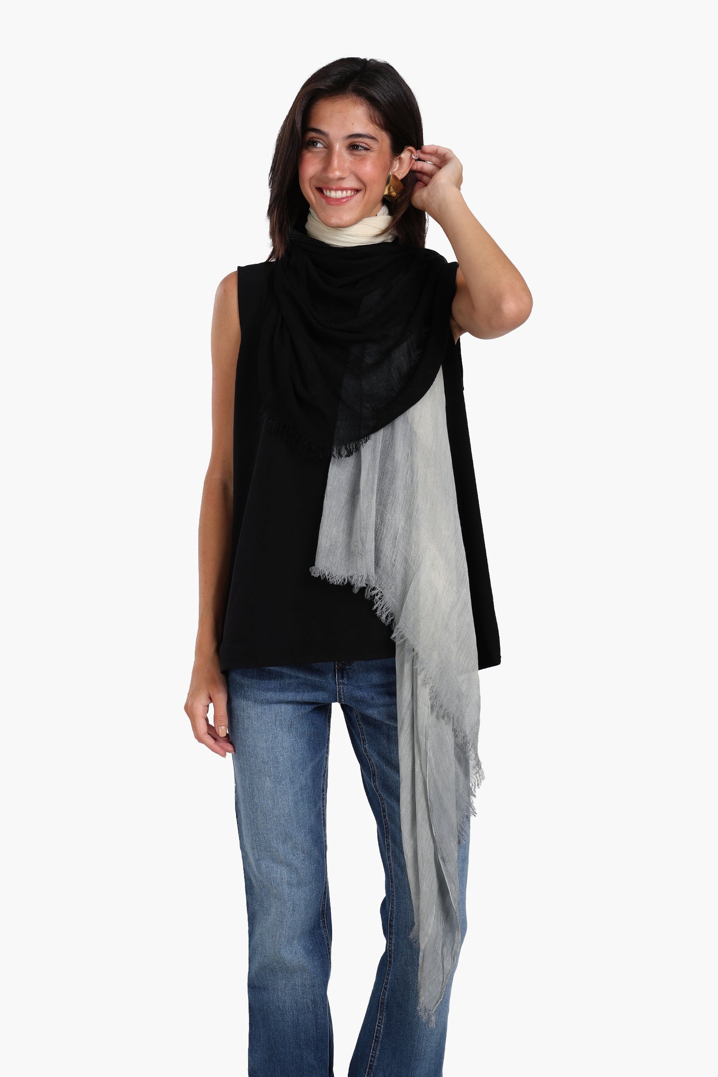 Gradient Cotton Scarf