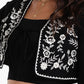 Embroidered Cropped Jacket