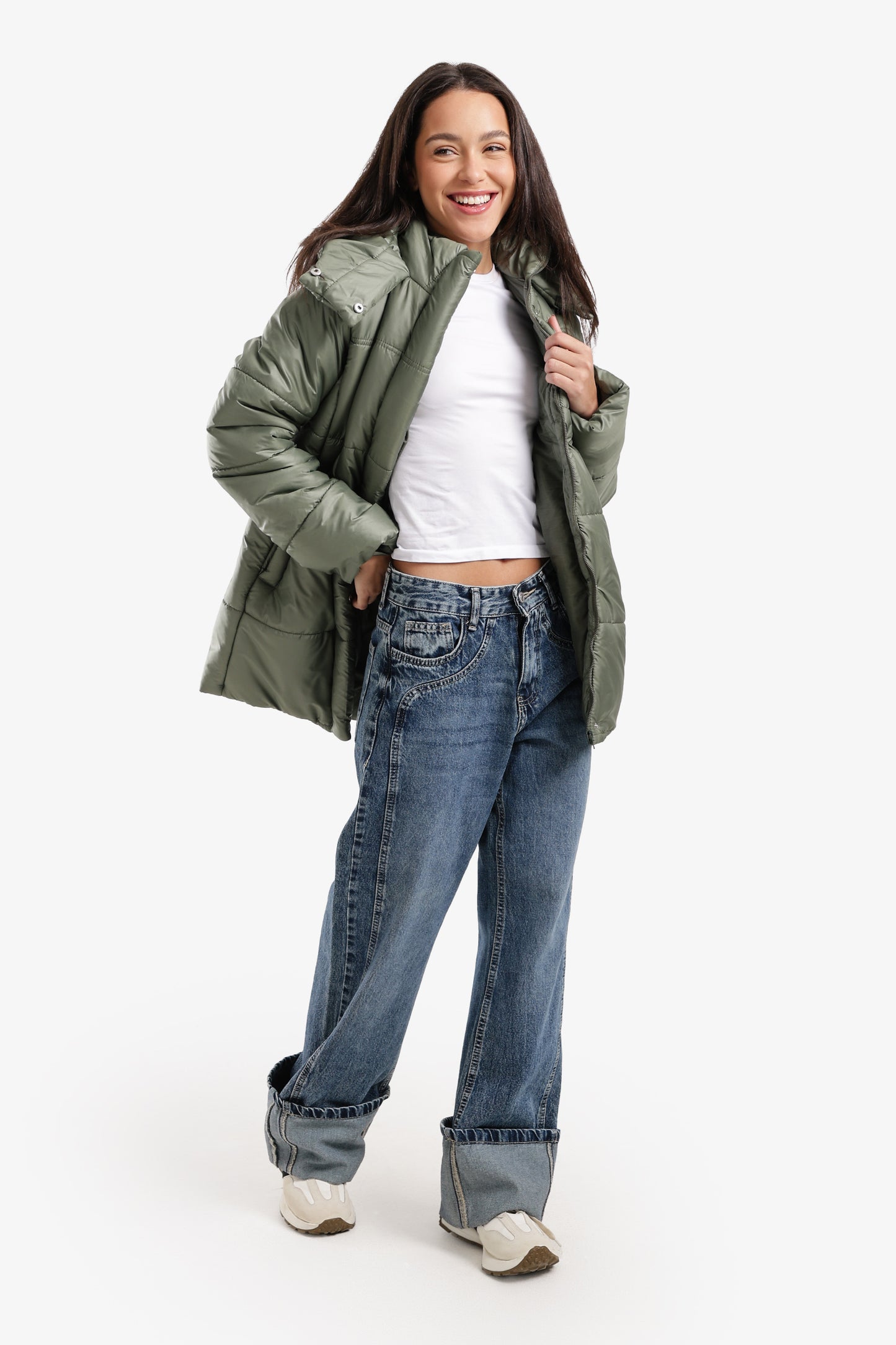 Hooded Long Puffer Jacket