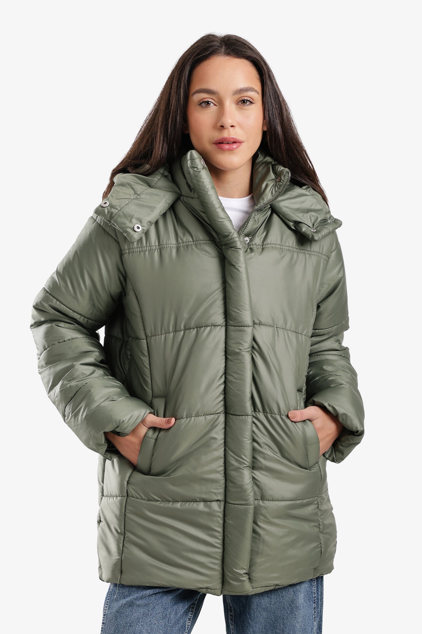 Hooded Long Puffer Jacket