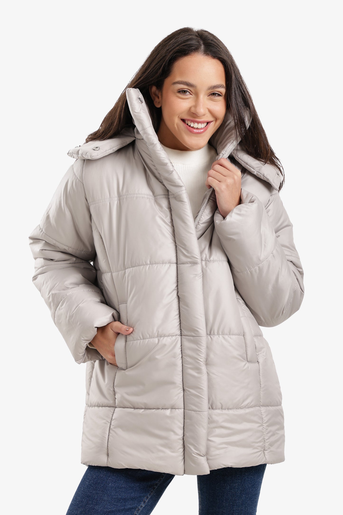 Hooded Long Puffer Jacket