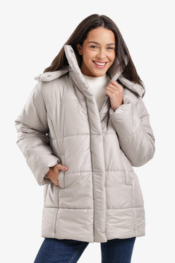 Hooded Long Puffer Jacket