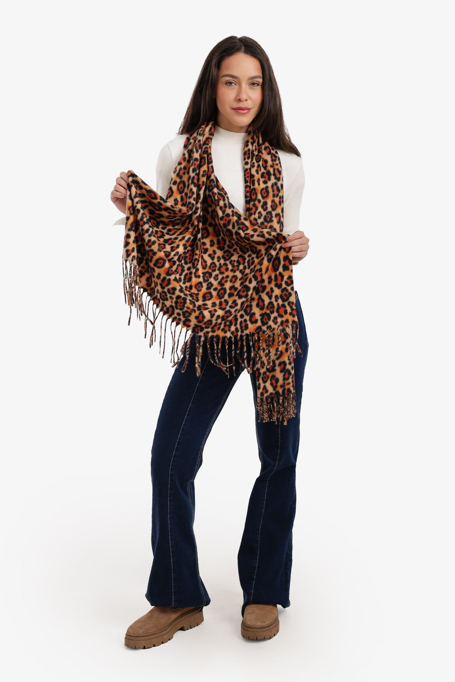 Leopard-Print Scarf