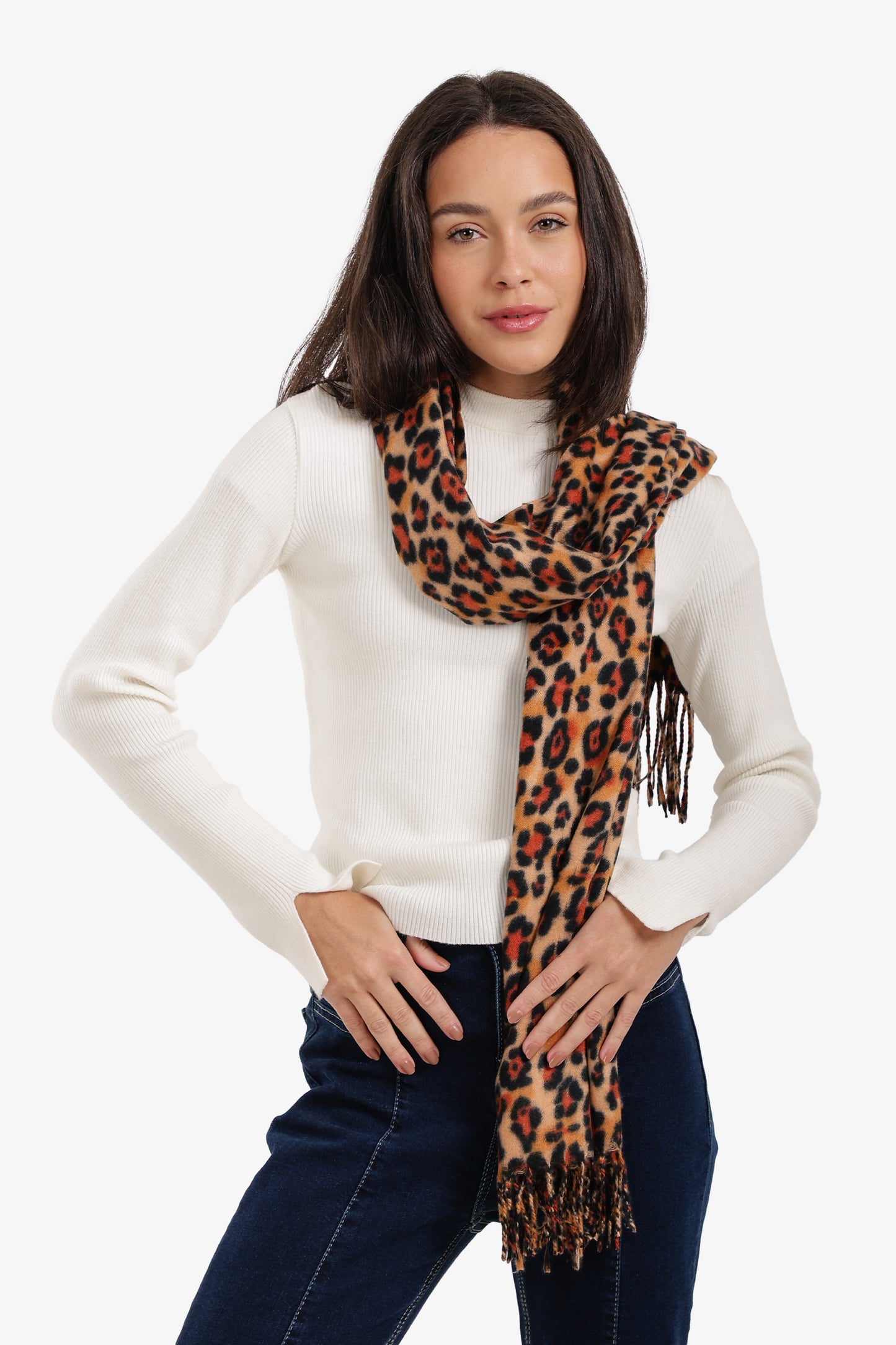 Leopard-Print Scarf