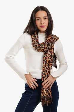 Leopard-Print Scarf