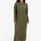 Crew Neck Ribbed Dress