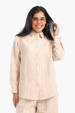 Classic Striped Cotton Blend Shirt