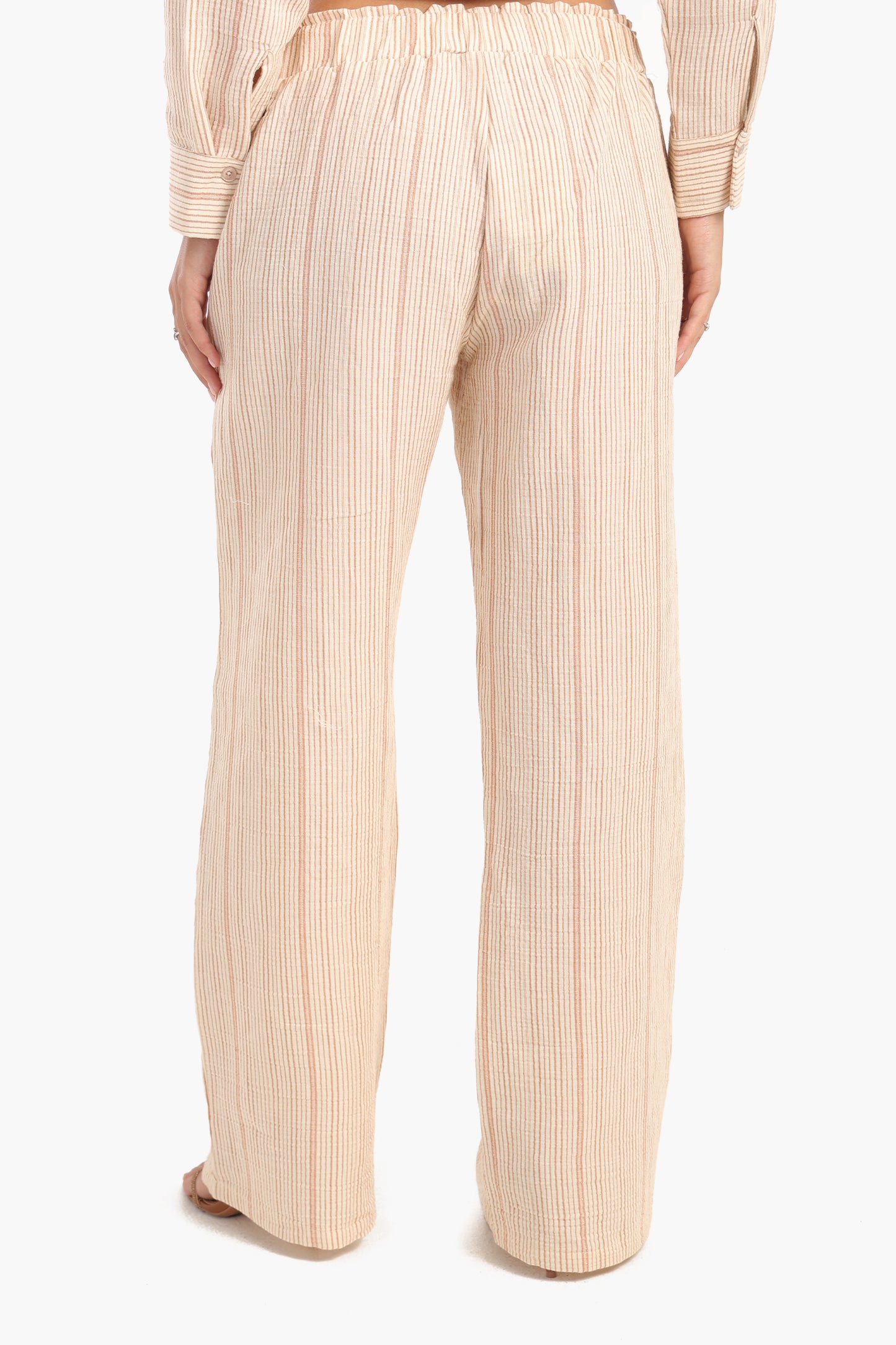 بنطلون وايد ليج مخطط