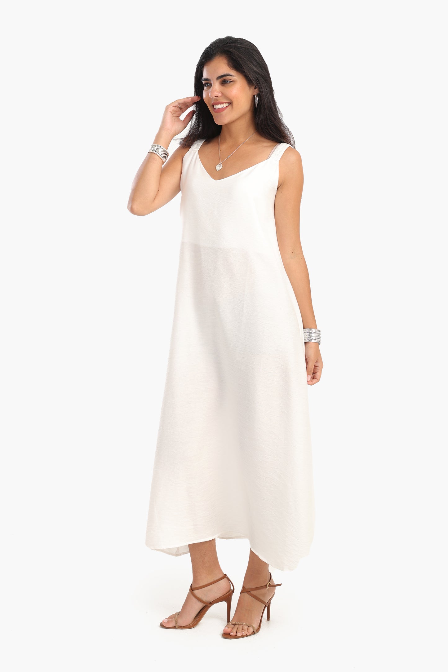 Chic V-Neck Midi Dress