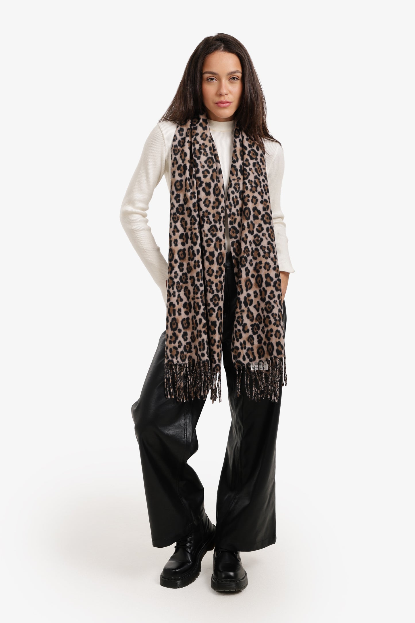 Leopard-Print Scarf