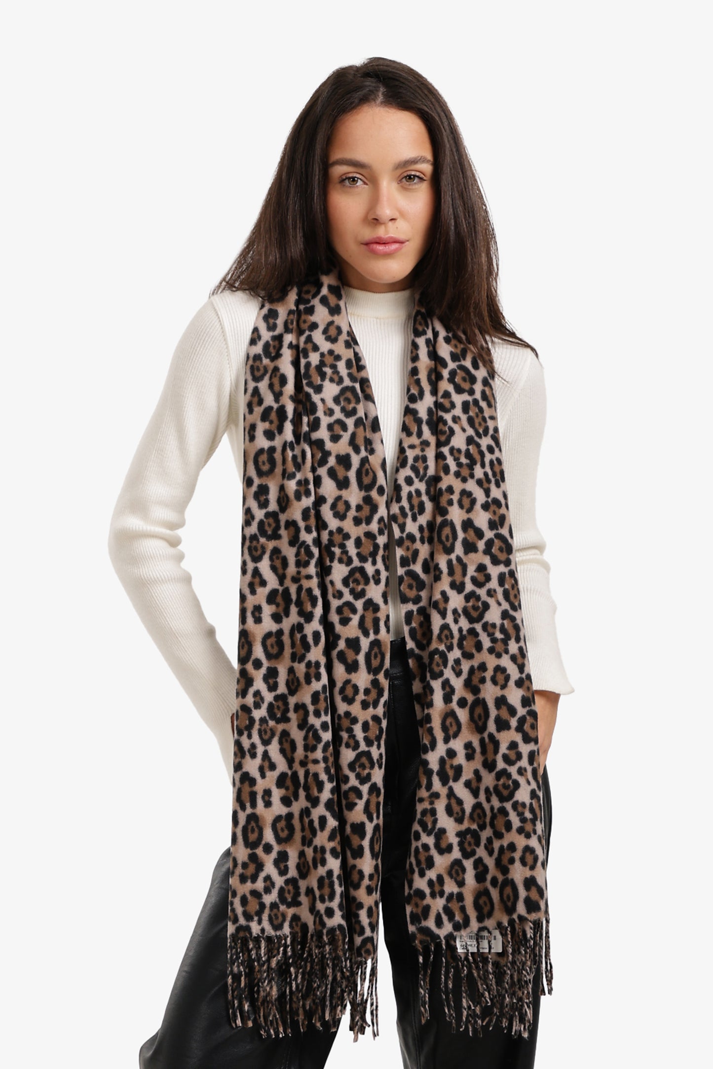 Leopard-Print Scarf