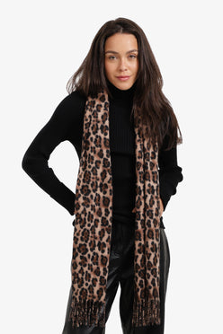 Leopard-Print Scarf