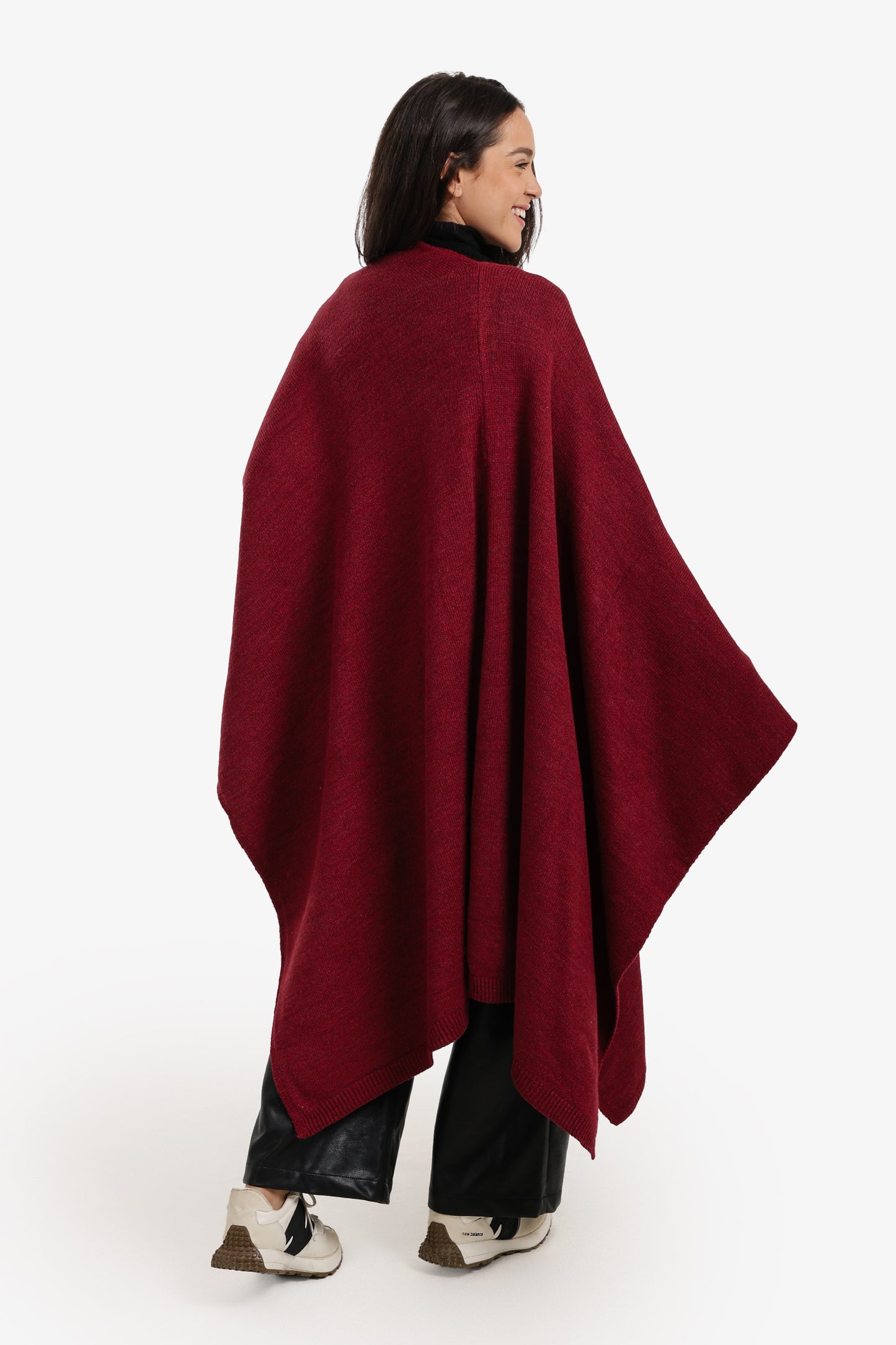 Asymmetric Knitted Poncho