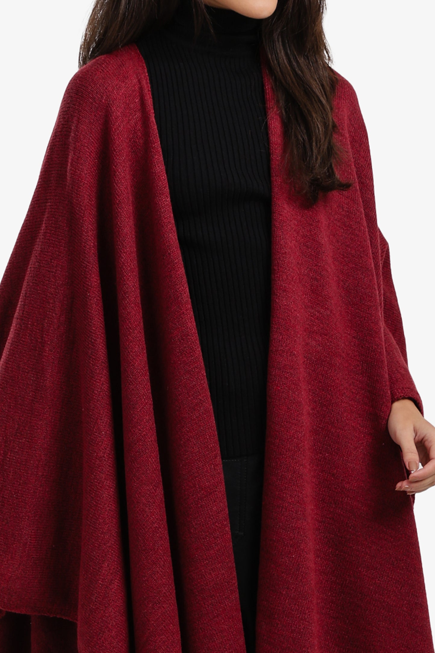 Asymmetric Knitted Poncho