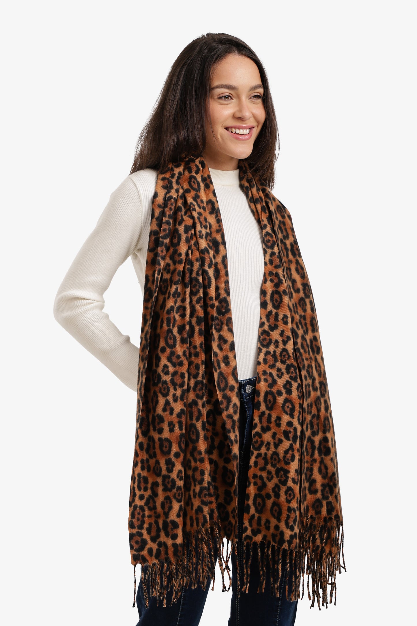 Leopard-Print Scarf