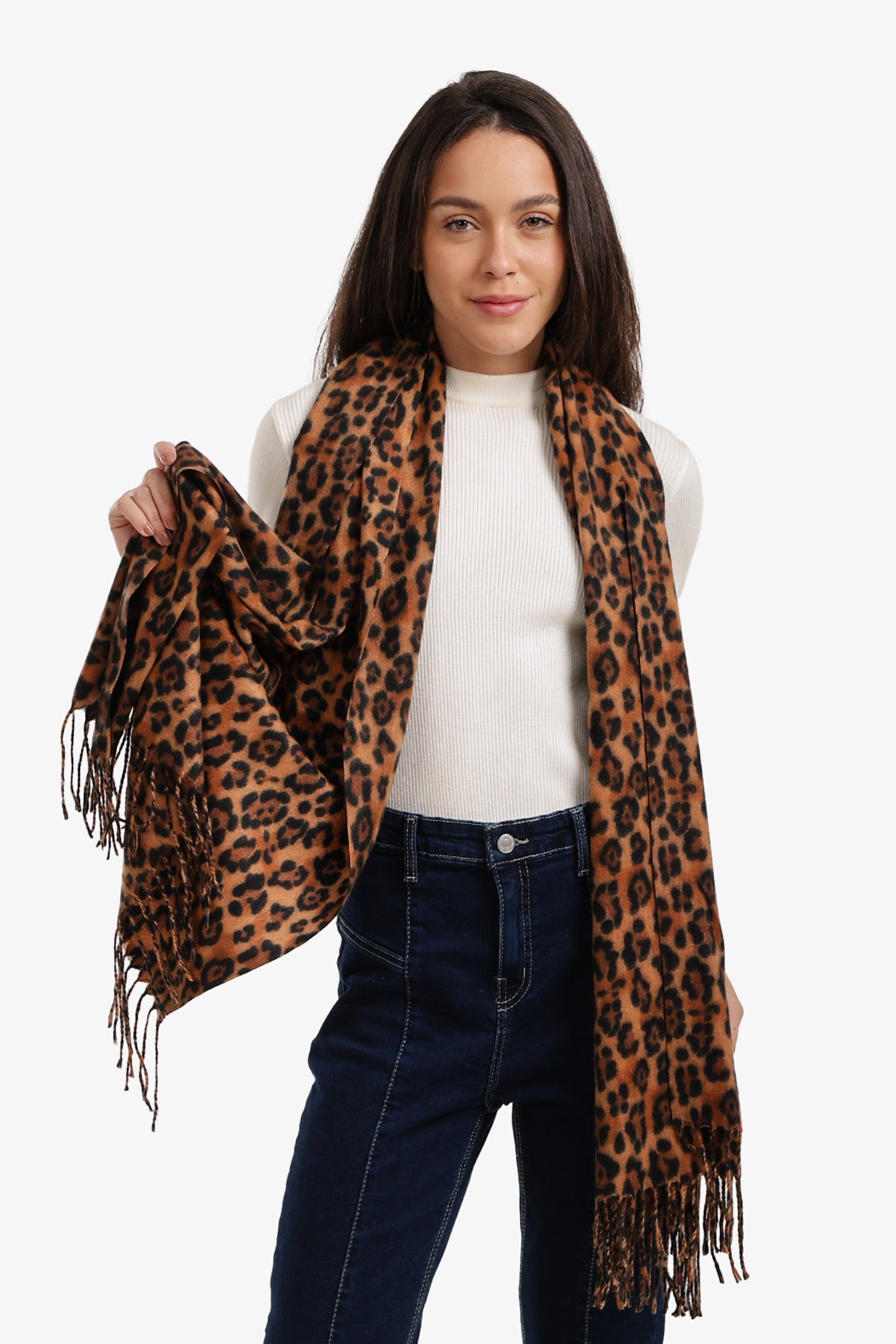 Leopard-Print Scarf