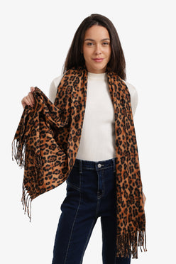 Leopard-Print Scarf